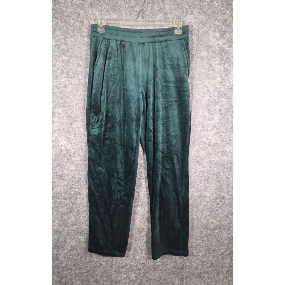 Magaschoni Women's Casual  Velour Casual Pants Green Size L